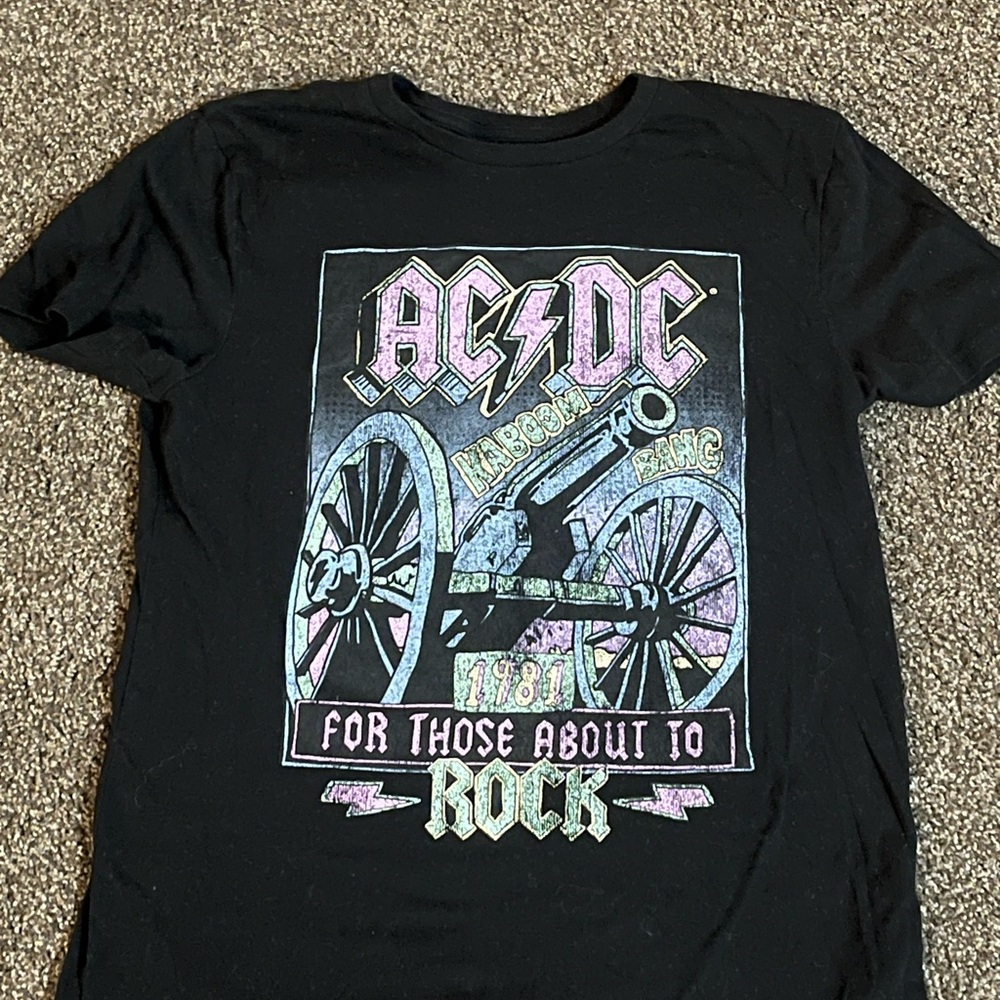 AC/DC Black and Red Logo T-Shirt